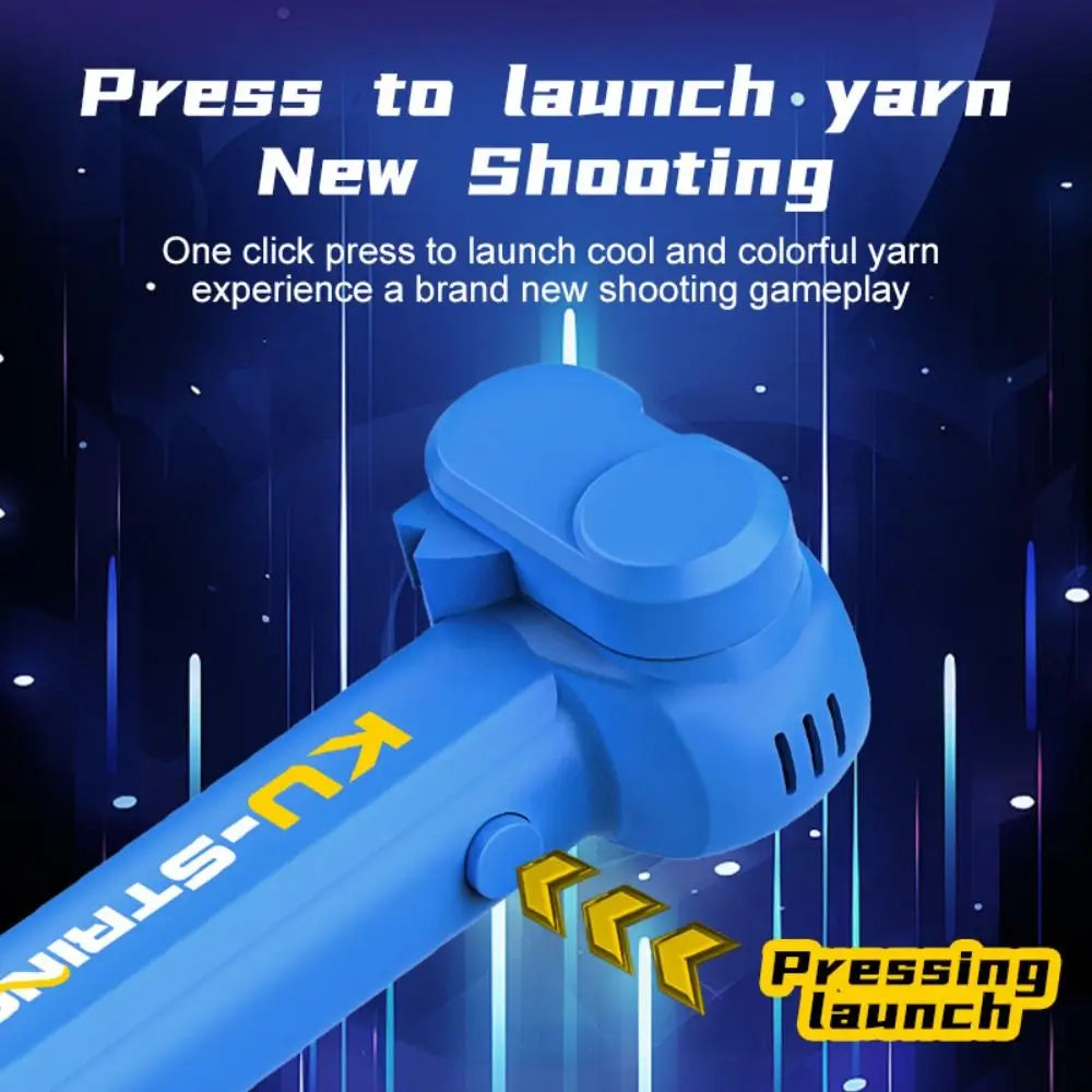 High Speed Glow-in-the-Dark Rope Launcher Fidget Toy Electric Luminous Rope Lasso with Color Light Launcher Loop Kid Adult