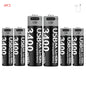 MATOV Li-ion AAA and AA Rechargeable Batteries USB Lithium-ion 3400mWh 1.5V AA Rechargeable Batteries+1100mWh 1.5V AAA Battery