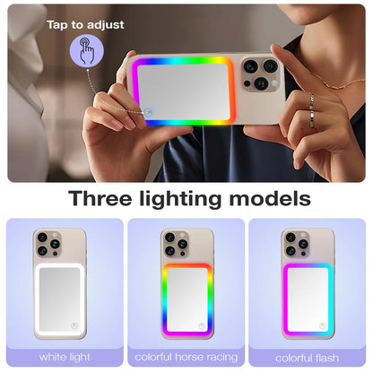 Magnetic Phone Fill Light – Wireless Charging & RGB Glow