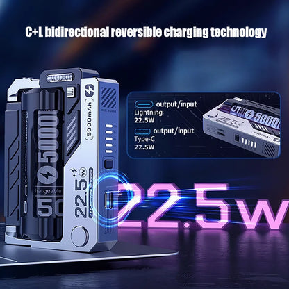 Portable Magazin Power Bank with Replaceable Battery – 22.5W Fast Charging, Type C